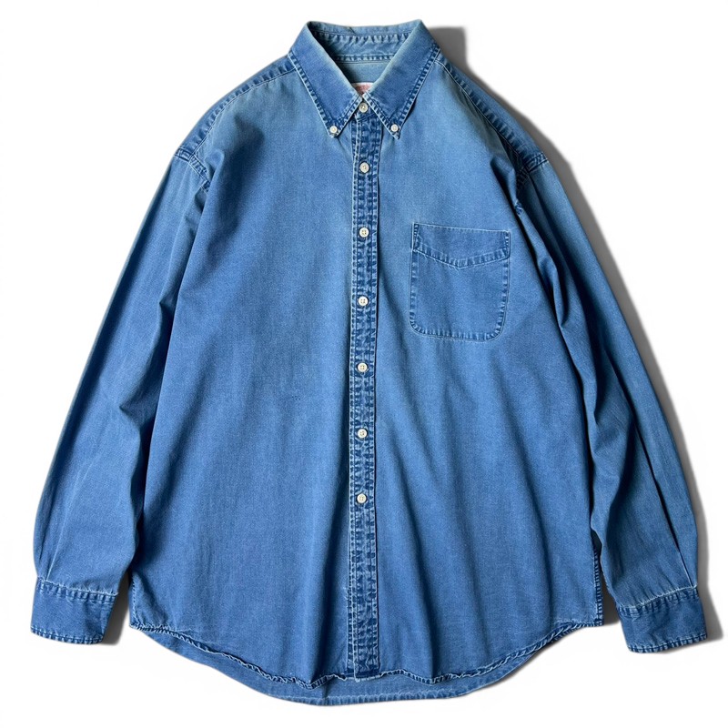 80s Brooks Brothers 長袖 綿織物 名取り草落ちこむ プルオーバー L / 80年月日 亜米利加製 ビンテージ ブルックスブラザーズ 無地 【中古】 古着 亜米利加古着 USED ユーズド 中古 VINTAGE US古着 アメカジ