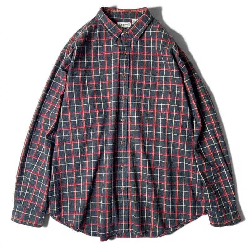 90s LLBean 照合のしるし 長袖 綿織物 綿ネル プルオーバー XXL / 90年月日 年寄りの LL食用豆 フランネルプルオーバー 黒いこと 黒 フランネル 【中古】 古着 亜米利加古着 USED ユーズド 中古 VINTAGE US古着 アメカジ