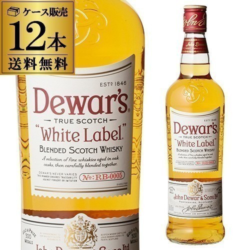 【送料無料】 デュワーズ ホワイトラベル 40度 700ml&times;12 40度 1ケース12本入 スコッチ ウイスキー dewars scotch RSL 予約 2026/7/22以降発送予定｜ラム専門店 RUM-BAR