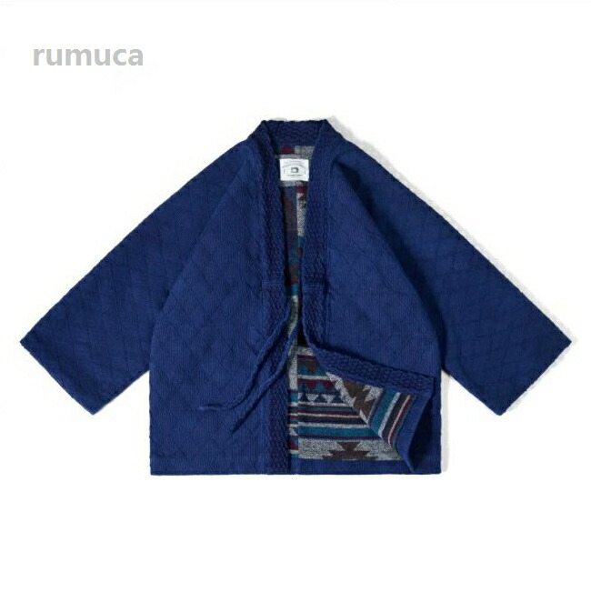 朦朦たる 秋冬服 パッチワーク インディゴ 褞袍 法被 半纏 ゆったり 細工物上衣 羽織 綿100% 19薬局衡オンス 取りまかなう櫂 藍染め 刺し子