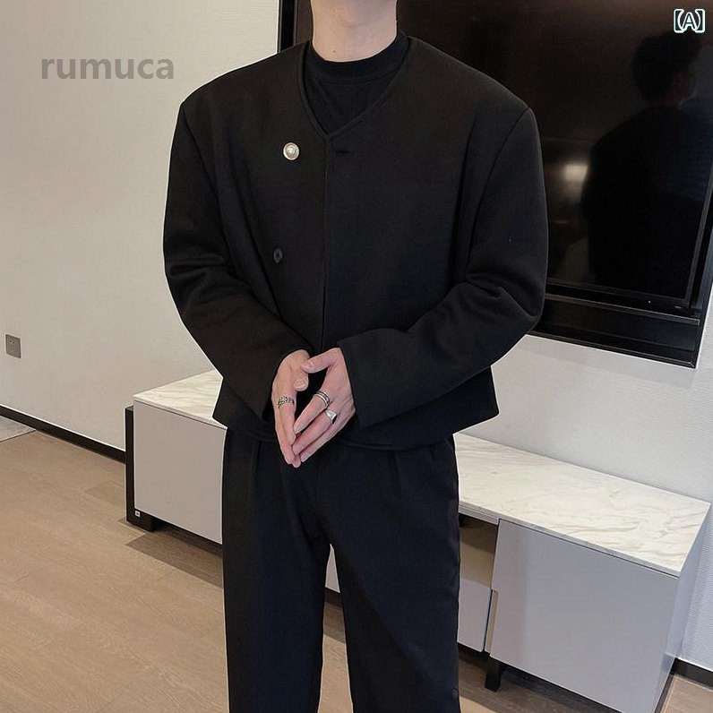 流行り物 春夏 秋冬 かっこいい オシャレ モテ 成人男性用 成人男性服  服 韓国 分かりやすい 成年者 上衣 ノー 色合い ブ