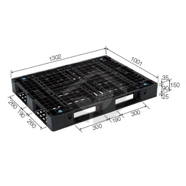 サンコー 三甲 パレット(片面使用型) ブラック D4-1013 805687
