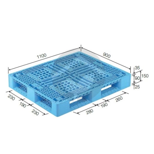 サンコー 三甲 パレット(片面使用型) D4-911-2 ライトブルー 808902