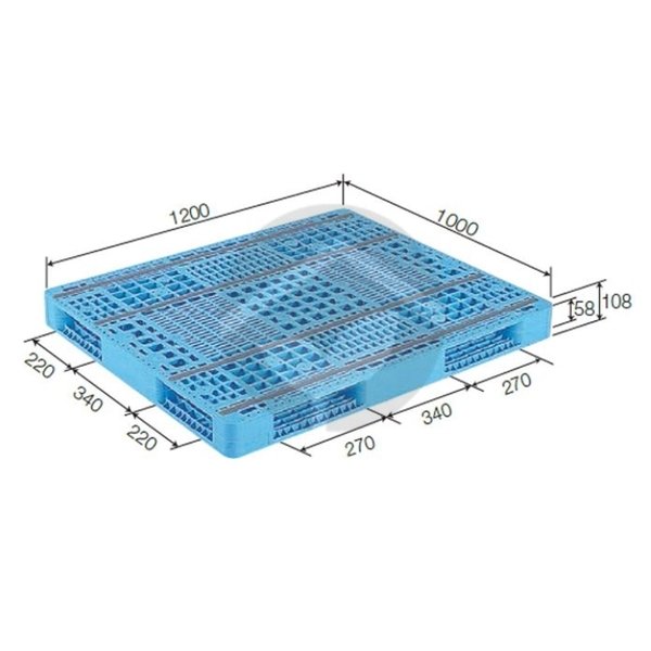 サンコー 三甲 TP専用パレット R4-1012-3 ライトブルー 812089-01｜資材・印刷のルネ 店