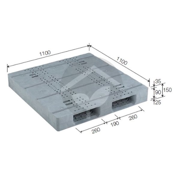 サンコー 三甲 バレット1100×1100サイズ〔片面使用型〕 ライトグレー D2-1111F-4 812129-01