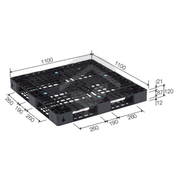 サンコー 三甲 バレット1100&times;1100サイズ〔片面使用型〕 ブラック D4-1111-11 812207｜資材・印刷のルネ 店