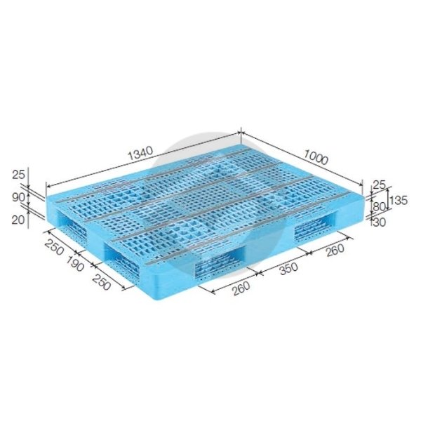 サンコー 三甲 TP専用パレット D4-100134 ライトブルー 813402-01｜資材・印刷のルネ 店