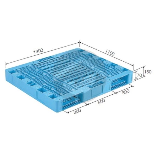 サンコー 三甲 パレット(両面使用型) R2-1113 ライトブルー 814301｜資材・印刷のルネ 店 25,683円