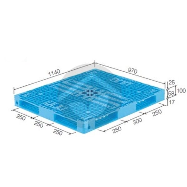 サンコー 三甲 パレットTSシリーズ(海上コンテナ用パレットシリーズ) ライトブルー TS-097114R4 816354|資材・印刷のルネ 店