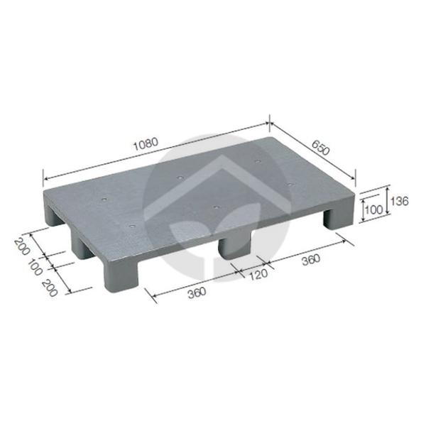 サンコー 三甲 パレット(単面使用型) グレー S4-065108 807022｜資材・印刷のルネ 店 15,088円