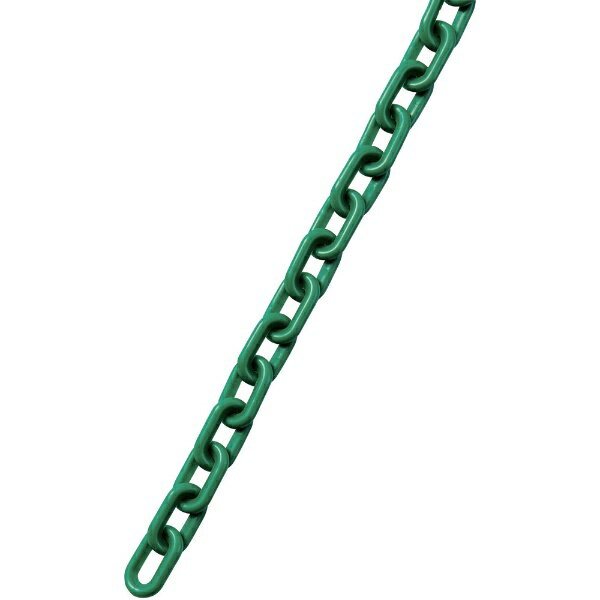 プラスチックチェーン 緑 長さ40m（線径6mmΦ） ポリエチレン 284071　日本緑十字