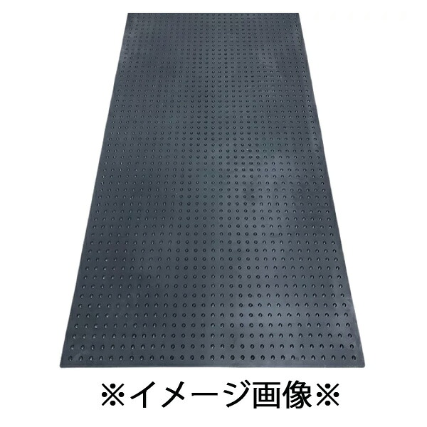 ワンツーマット 10t&times;1m&times;2m 黒 AR-1602 アラオ 養生用ゴムマット ブラックターフ 滑り止め 屋外 歩行用 ラバーマット｜資材・印刷のルネ 店