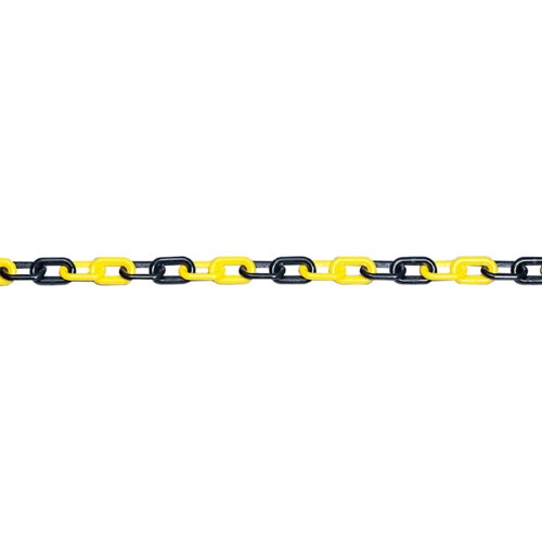 プラスチックチェーン 黄／黒 10m 871-246 ユニット｜資材・印刷のルネ 店