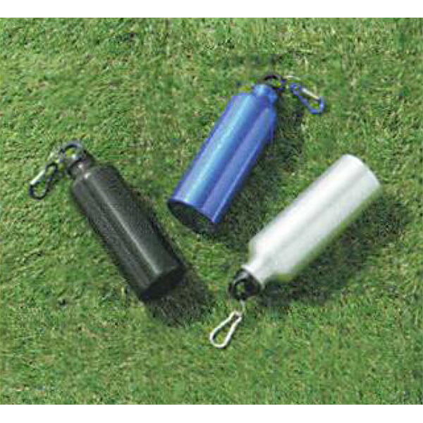 アルミスポーツボトル500(カラビナ付) シルバー　65×208mm　P01458　60個セット　安全企画工業