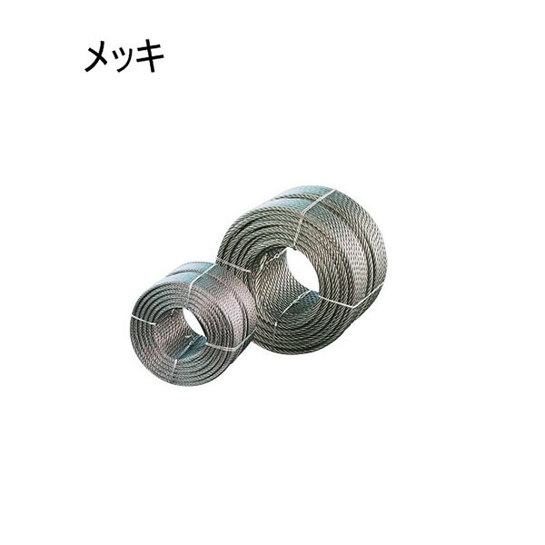 アウトワイヤロープ(JIS規格外) 200m巻 6×24 メッキ ロープ径10mm 0574G100200 コンドーテック|資材・印刷のルネ 店