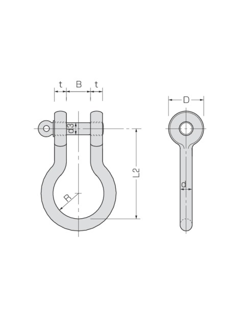 軽量シャックル RBE 10tf 024RBA010E コンドーテック