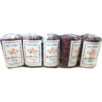 地球ライオン印 スパンナイロン撚糸 カッチ色 10番/21本 左3ツ撚り 200g×5巻 愛和産業