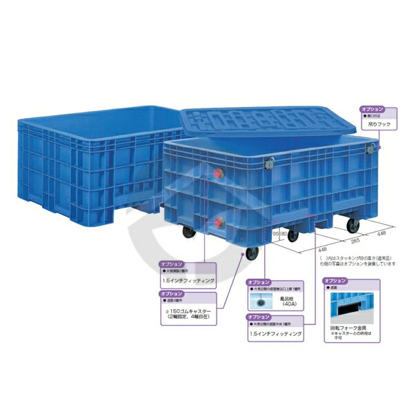 サンコー 超大型コンテナー 250000 ジャンボックス#500(本体) ブルー ( SK-500-BL ) 三甲(株) サンコー 超大型コンテナー ２５００００ ジャンボックス＃５００