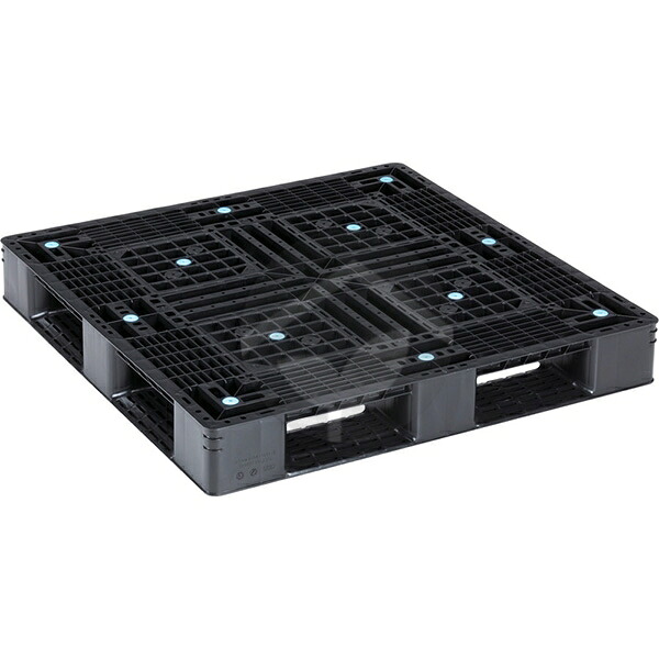 サンコー 三甲 パレット(片面使用型) ブラック D4-1111-2N(リサイクルパレット・PP) 812257|資材・印刷のルネ 店