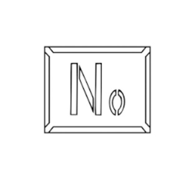 吹付プレート(バネ材タイプ)　　英字「No」　ステンレス製　吹付バネ材NO(特大)　東京化成製作所