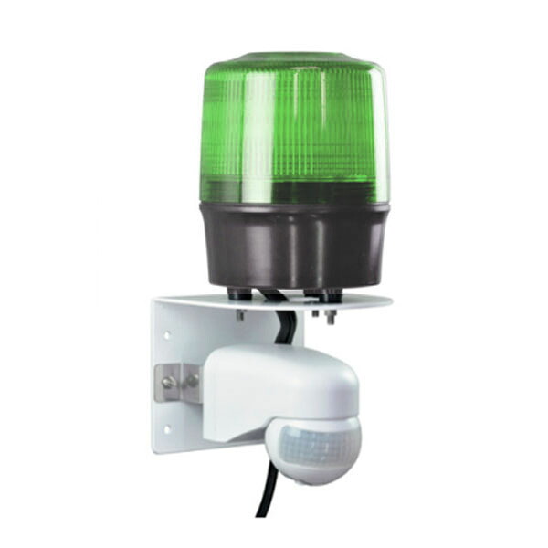【受注生産品】LED回転灯 ニコトーチ120 VL12R型 φ120 緑 人感センサー仕様 VL12R-100NPG/UJ　 日恵製作所｜資材・印刷のルネ 店