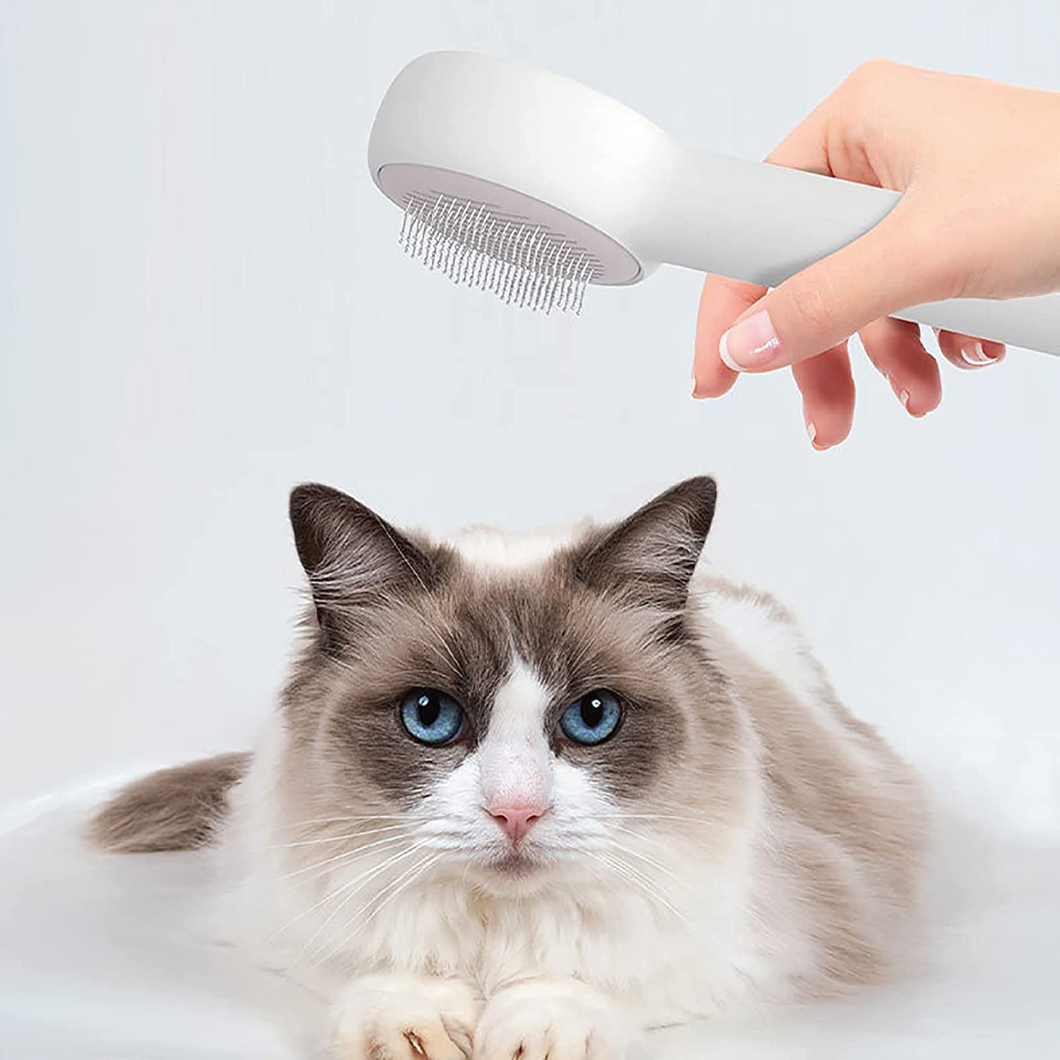 猫ブラシペットブラシ猫くし短毛長毛抜け毛取り柔らかい静電気防止マッサージ隠れブラシクリーナー脱毛多機能血液循環に役に立つマッサージ猫