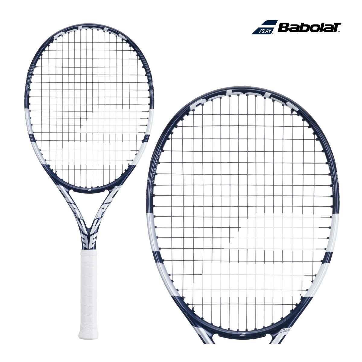 4月11日0時～48H限定★ショップP最大5倍】BABOLAT エボドライブ 115 ウィンブルドン 102523 バボラ EVO DRIVE 115 WIMBLEDON 2024SS 数量限定 張上げ済み テニスラケット 硬式 国内正規品 エボラケット