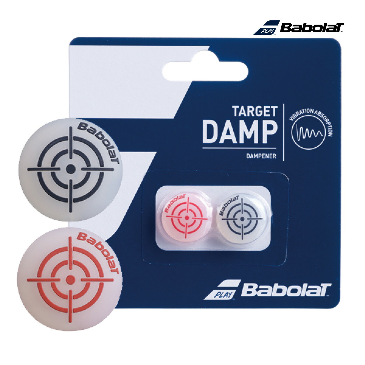 【楽天市場】【ポスト投函対応】Babolat TARGET DAMP x2 2個入 ブラック／Fレッド 700047-bkrd ダンプナー