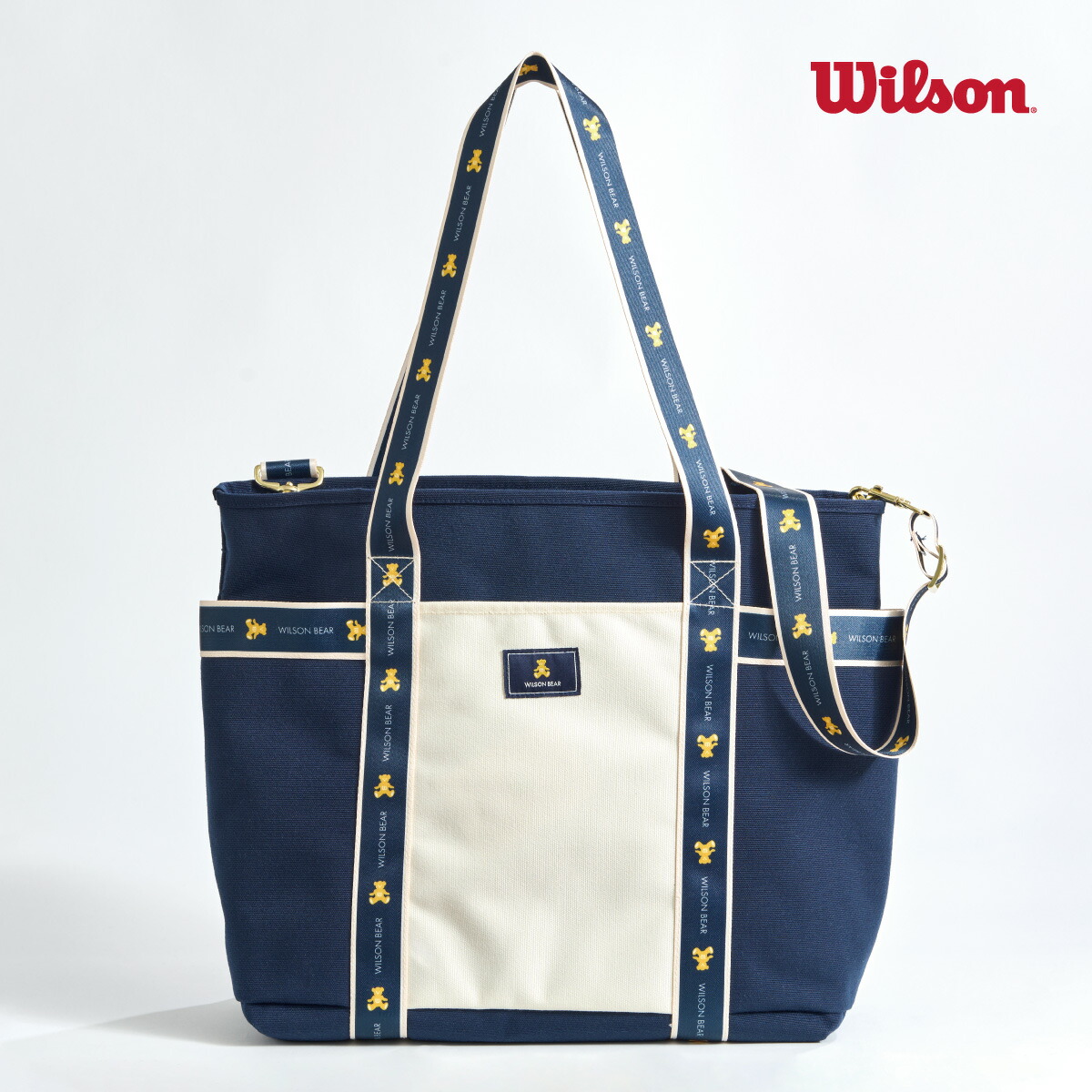 【マラソン期間限定!最大2000円OFFクーポン】Wilson BEAR ベア トートバッグ - ネイビー WR8048002001 ウィルソンベアー TOTEBAG ラケット テニス おしゃれ おすすめ|ランニング専門店 A(エース)