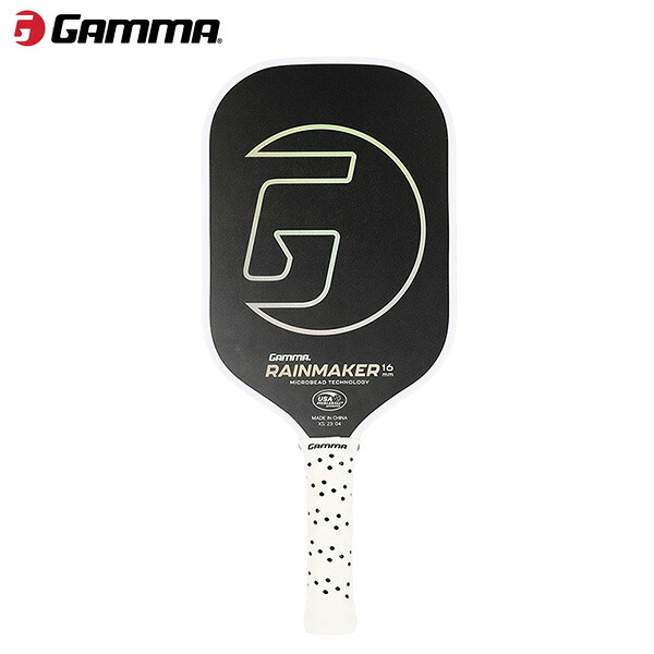 【マラソン期間限定！最大2000円オフクーポン】GAMMA ピックルボールパドル MICROBEAD RAINMAKER 16 ブラック 1E805713 ガンマ マイクロビーズ レインメーカー ラケット PICKLEBALL PADDLE カーボン 16mm