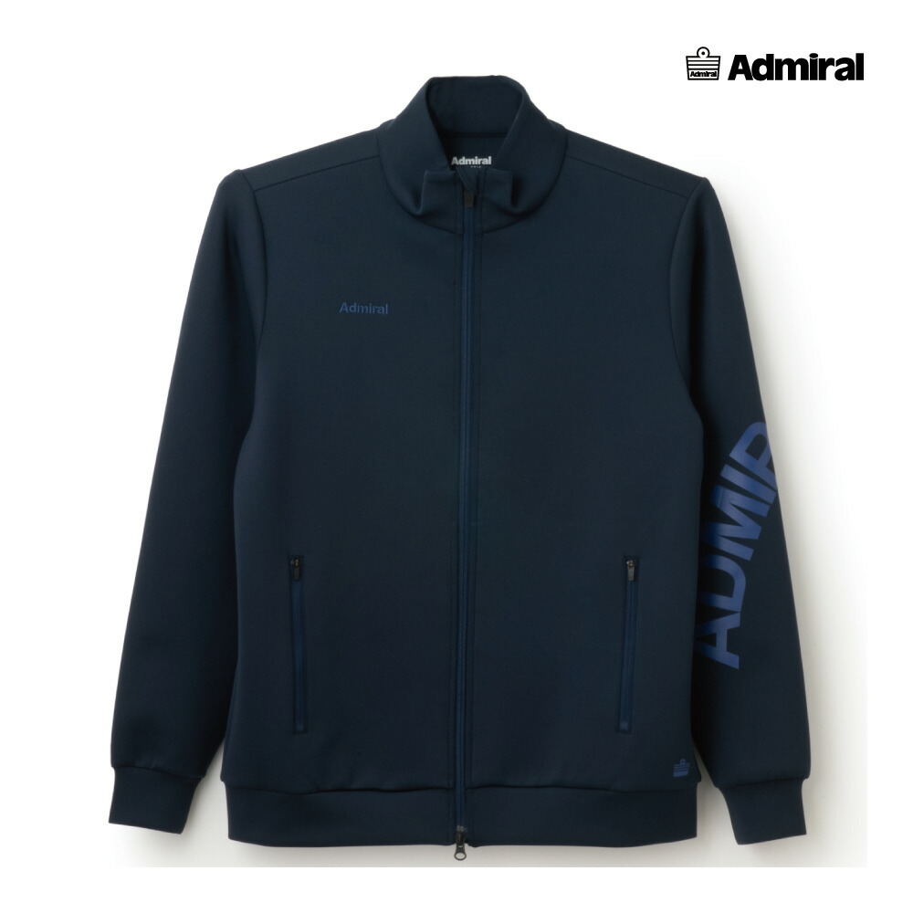 【マラソン期間限定!最大2000円OFFクーポン】ADMIRAL メンズ ダンボールニットハイネックジャケット ATMA524-030 2025FW ネイビー 吸水速乾 アドミラル MEN アウター テニスウェア バドミントン ソフトテニス|ランニング専門店 A(エース)