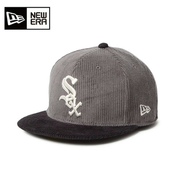 【4月18日0時～48H限定★ショップP最大10倍】ニューエラ 59FIFTY Corduroy コーデュロイ シカゴ・ホワイトソックス ユニセックス 25FW グレー ブラックバイザー 14668157 5950 MLB 8W CORD CHIWHI GRY BLK