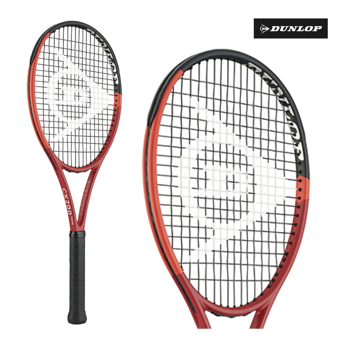 ダンロップ CX 200 TOUR 2024 DUNLOP CX 200 ツアーDS22401 レッド&times;ブラック 国内正規品 硬式テニスラケット｜ランニング専門店 A（エース）