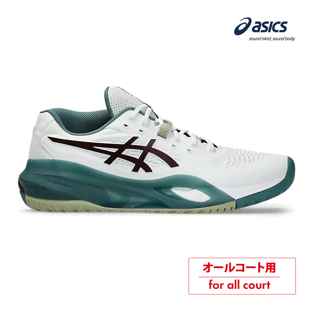 ASICS　GEL-RESOLUTION X(オールコート）ゲルレゾリューションテン　1041A481-104　アシックス　WHITE&times;DARK AUBERGINE　メンズ　テニスシューズ　26FW　ASI02｜ランニング専門店 A（エース）