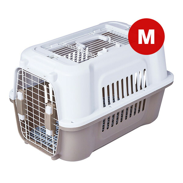 犬猫用キャリー ２ドア タフハウスキャリー アイボリー Ｍ ペティオ ▼a ペット グッズ 犬 ドッグ 猫 キャット Petio W27591