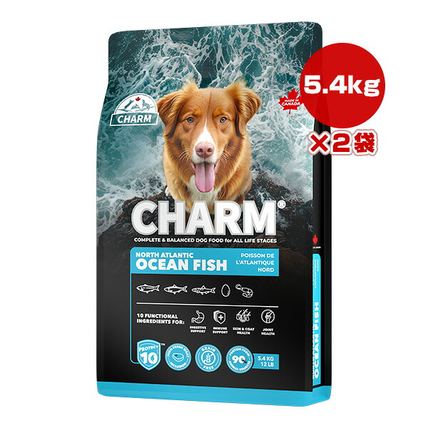 チャーム プロテクトテン ノース アトランティック オーシャン フィッシュ ドッグ 5.4kg×2袋 ▽t ペット フード 犬 ドッグ CHARM PROTECT10 CHNFD054 送料無料|RunPet