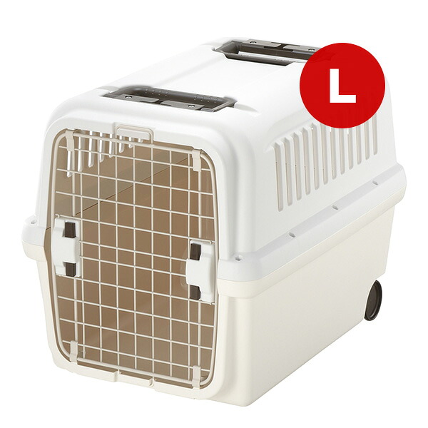 キャンピングキャリー Ｌ アイボリー リッチェル ▼a ペット グッズ 犬 ドッグ 猫 キャット 避難 防災 Richell 送料無料｜RunPet