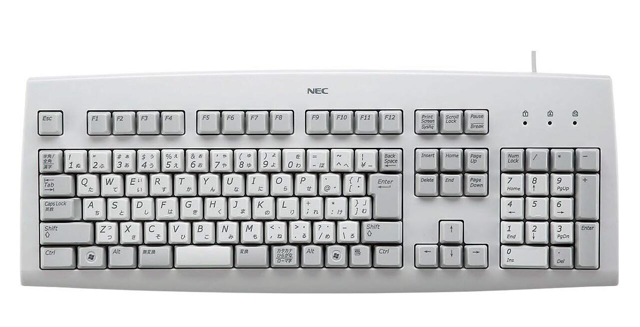 楽天市場】NEC 純正 キーボード USB接続 日本語キーボード KU-1778