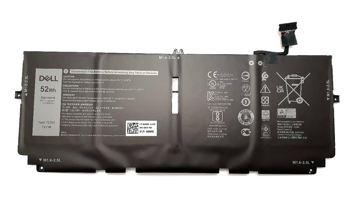 純正新品 Dell XPS 9300 / 9310用 バッテリー 722KK 52Wh 7.6V|ルピナス