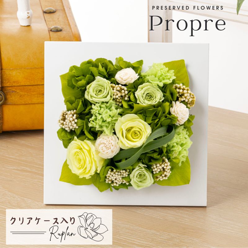 プリザーブドフラワー ギフト バラ 壁掛け フレーム オシャレ アレンジ 【プロープル】 クリアケース入り 開店祝い 周年記念品 新築祝い 開業祝い 結婚祝い 結婚記念日 誕生日 お祝い 送別会 退職祝い 還暦祝い 花 プレゼント ブリザードフラワー メッセージカード