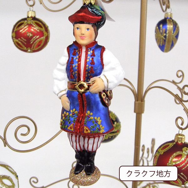 楽天市場】クリスマス ガラスのオーナメント ポーランド民族衣装