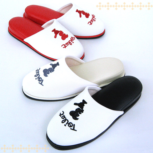 楽天市場 刺繍がかわいい トイレスリッパ ビニール 合皮 日本製 旅する雑貨ルポラ