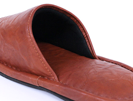 Rupola Premium Premium Leather Like Fastening In Front Slippers