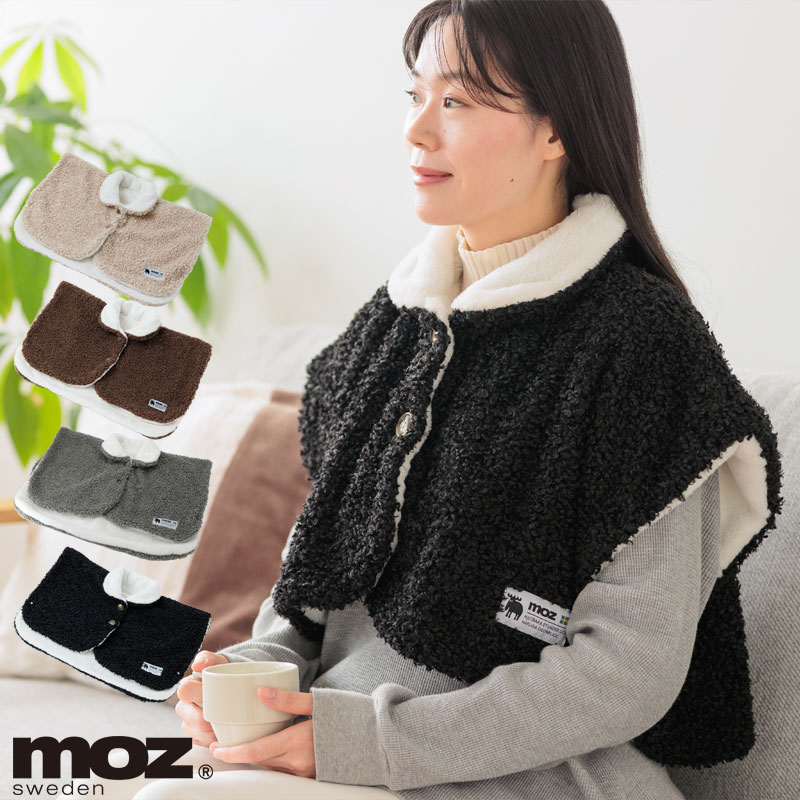 楽天市場】moz 肩当て プードルボア ポンチョ レディース モズ 冬 北欧