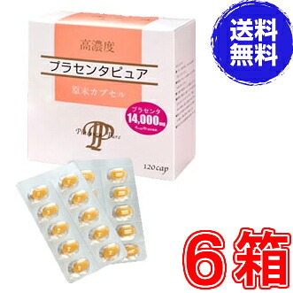 【送料無料】高濃度プラセンタピュア１２０粒　×超お得６箱　【代引料無料】《１粒3500ｍｇのプラセンタ使用、酵素分解+濃縮、スノーヴァ》