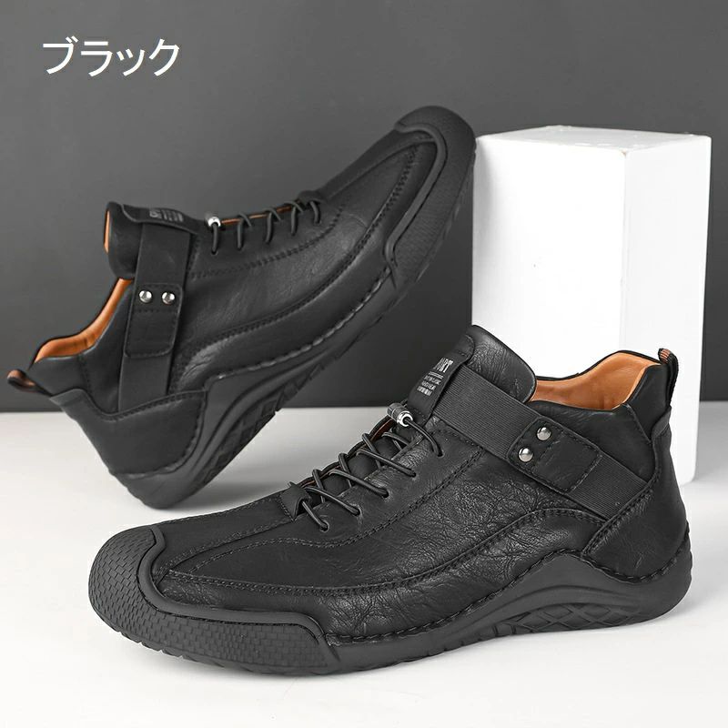 ライディングブーツ 厚底 バイクブーツ ショートブーツ メンズ