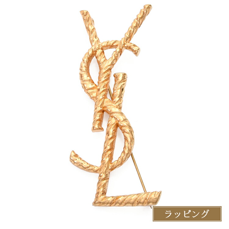 サンローラン YSLブローチ メタル ゴールド 楽天市場】[USED/中古]SAINT LAURENT サンローラン ブローチ