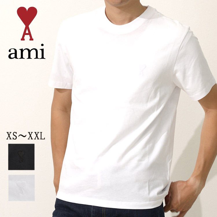 amiparisホワイト Tシャツ ホワイト コットン Ami De Coeur クロップド Tシャツ ホワイト