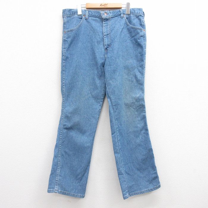 USA古着 80s～ USA製 ケミカルウォッシュ イージーデニムショーツ 14 70～80s USA Vintage chemical wash denim pants | 古着屋 grin
