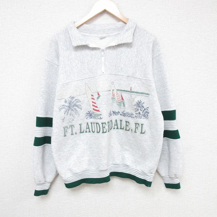 希少 XL 50s 極美品 SPORTWEAR 襟付き スウェット ビンテージ 60s vintage halfzip sweat ヴィンテージ ハーフジップ スウェット